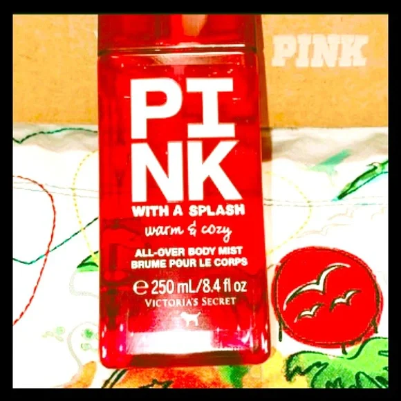 💕ⓅⒾⓃⓀ ⓋⓈ Warm & Cozy Retro Mist PINK with a splash NEW IN BOX💕 - Picture 4 of 6